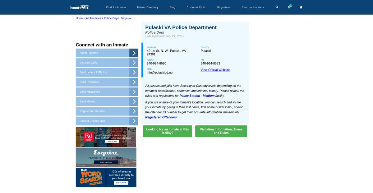 Preview of inmateaid.com