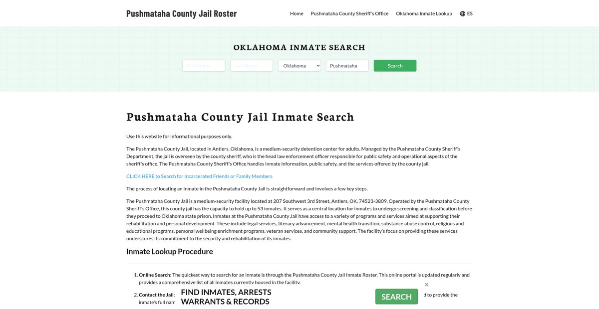 Preview of pushmatahacountyjail.org