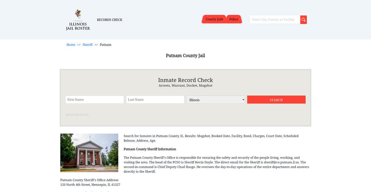 Preview of illinoisjailroster.com