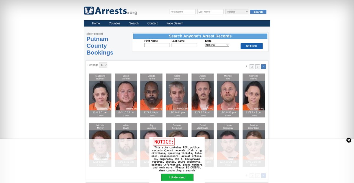 Preview of indiana.arrests.org