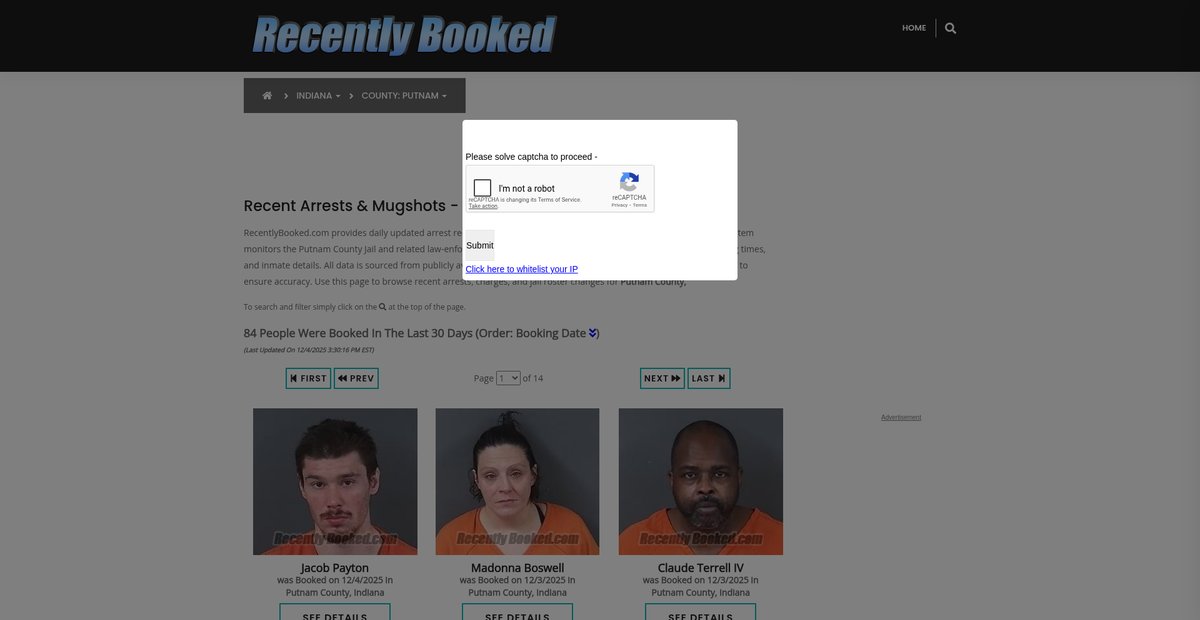 Preview of recentlybooked.com