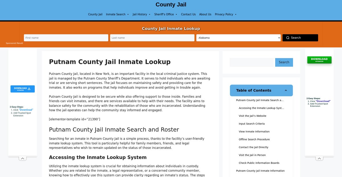 Preview of putnam.countyjail.org