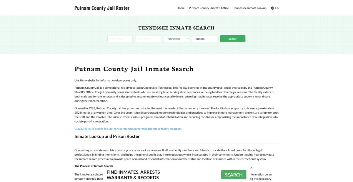 Preview of putnamcountyjail.org