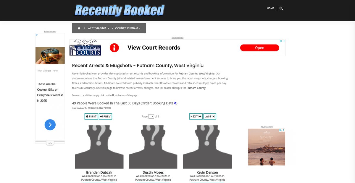 Preview of recentlybooked.com