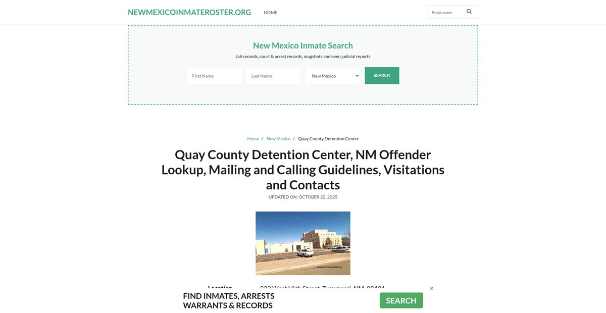 Preview of newmexicoinmateroster.org