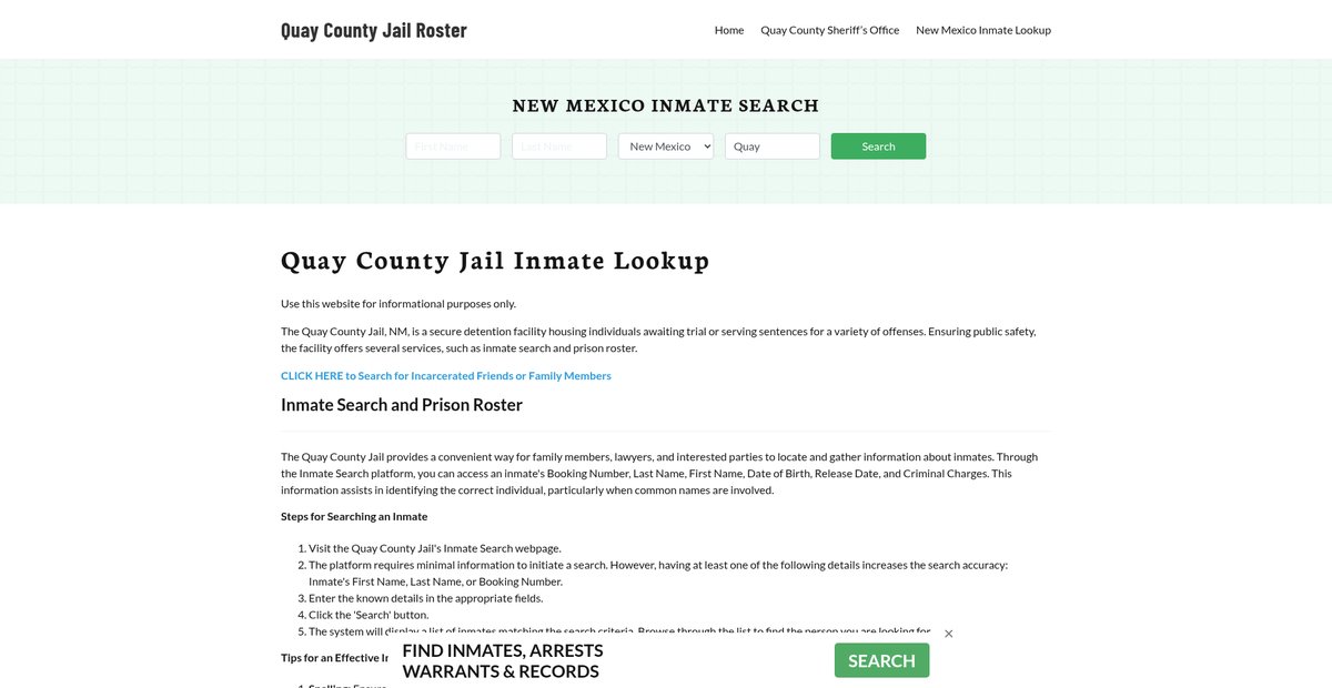 Preview of quaycountyjail.org