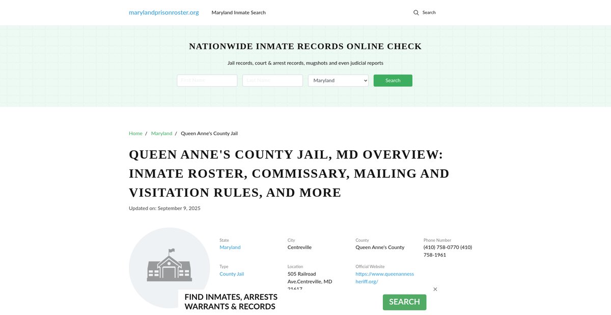 Preview of marylandprisonroster.org