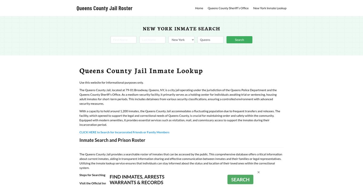 Preview of queenscountyjail.org