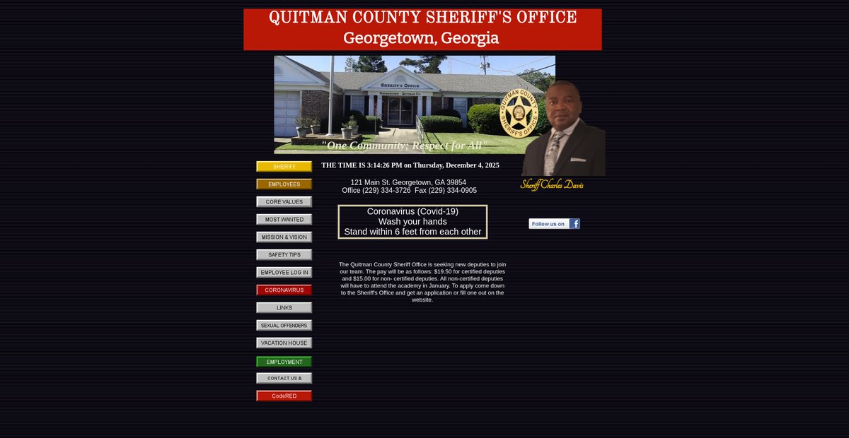 Preview of quitmansheriff.com
