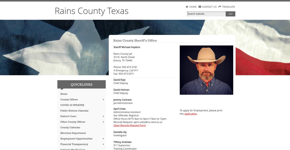 Preview of co.rains.tx.us