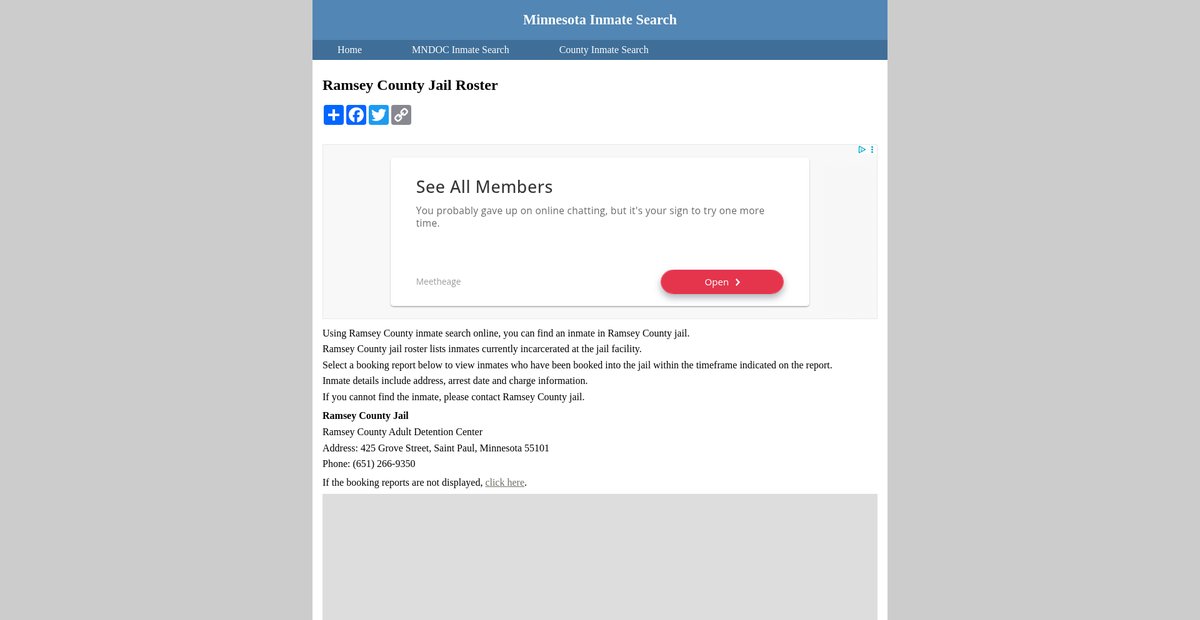 Preview of inmatesearchminnesota.org