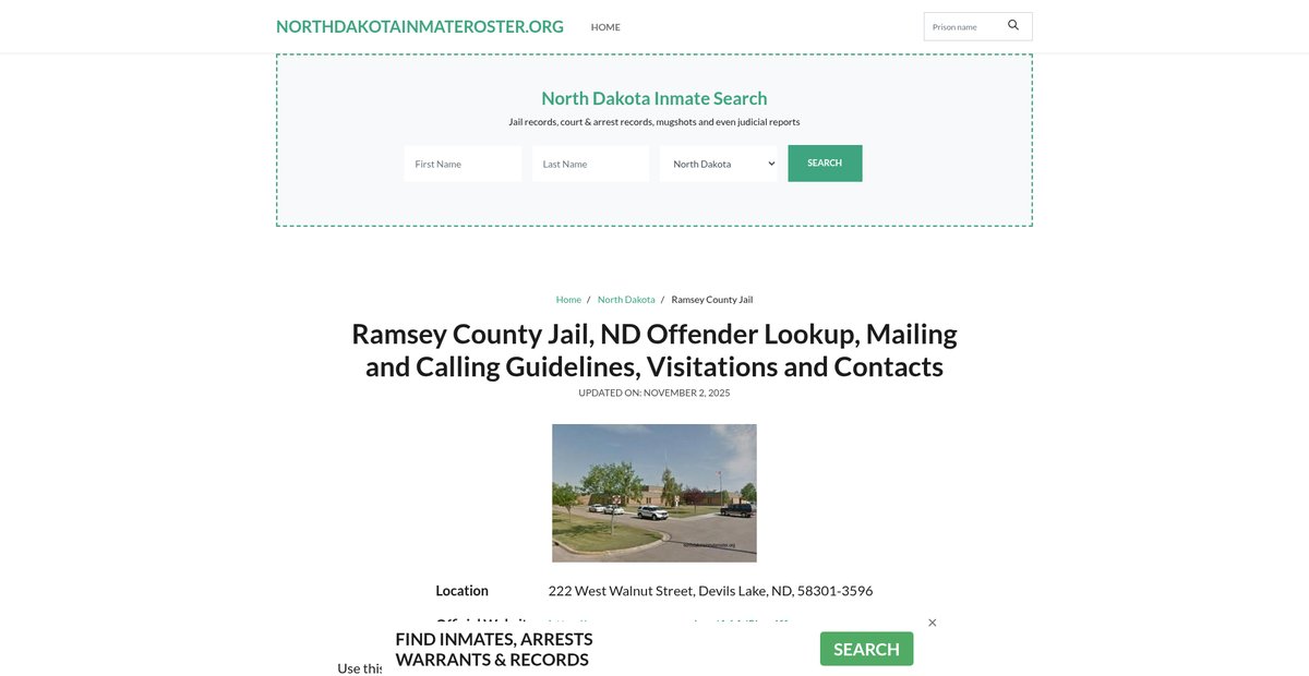 Preview of northdakotainmateroster.org