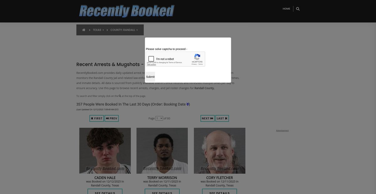 Preview of recentlybooked.com