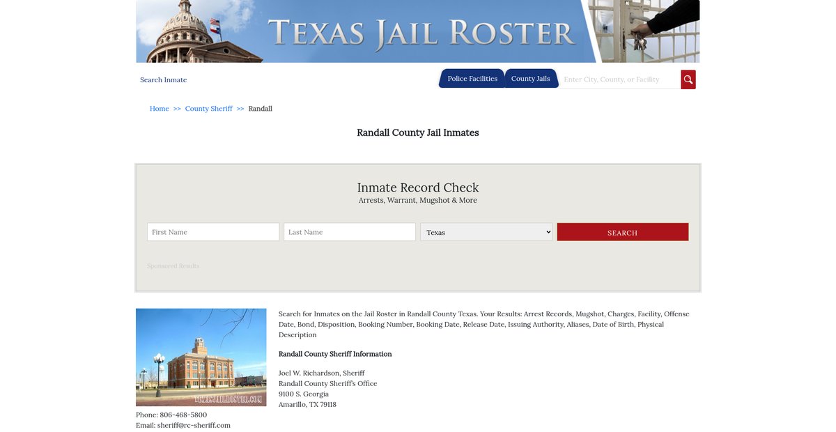 Preview of texasjailroster.com