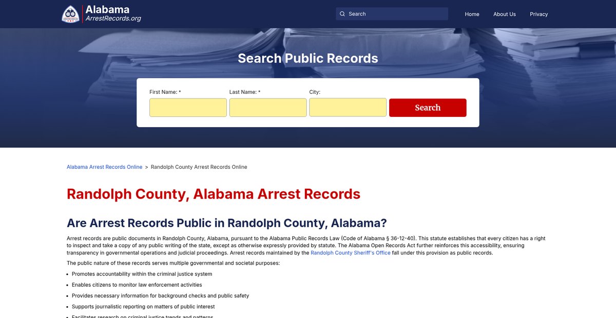 Preview of alabamaarrestrecords.org