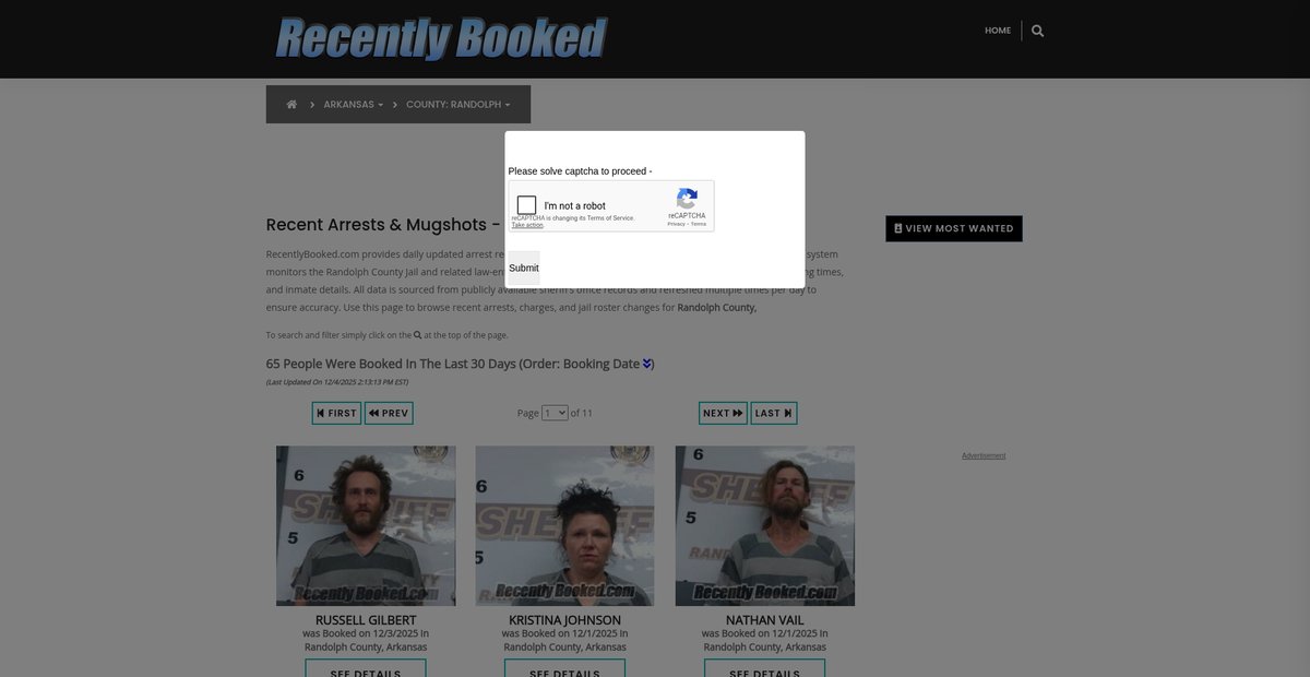 Preview of recentlybooked.com
