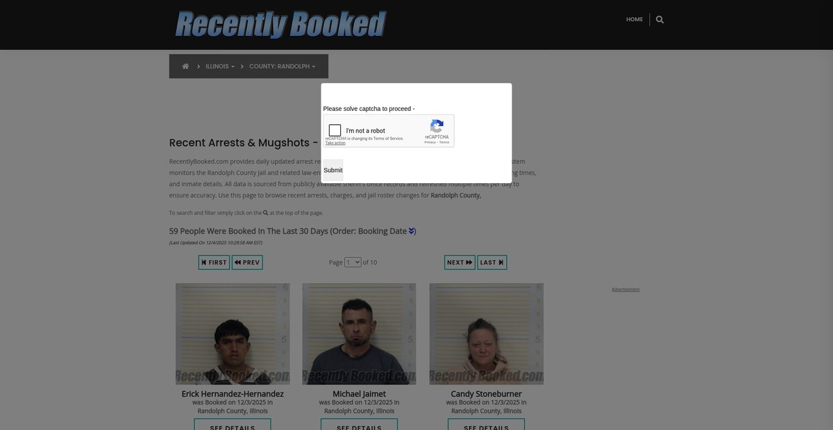 Preview of recentlybooked.com