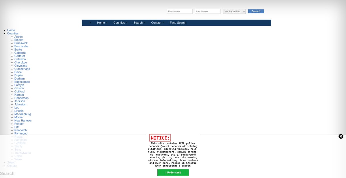 Preview of northcarolina.arrests.org