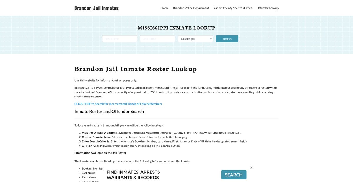 Preview of brandonjail.org