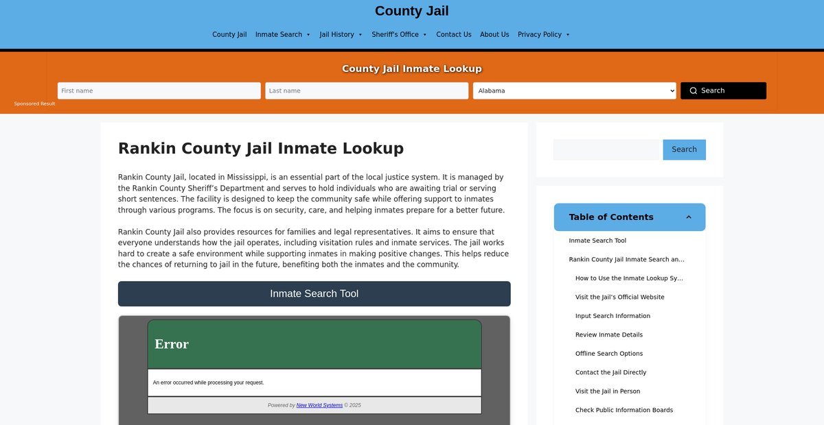 Preview of rankin.countyjail.org