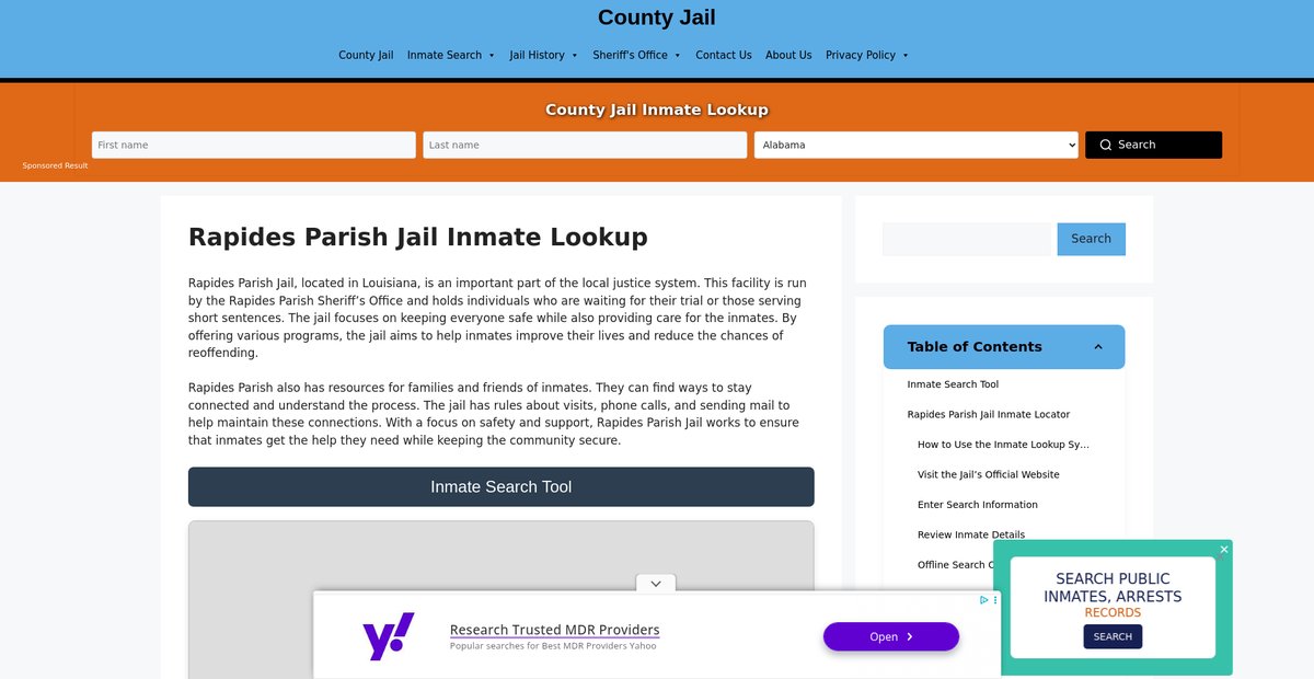 Preview of rapides-parish.countyjail.org