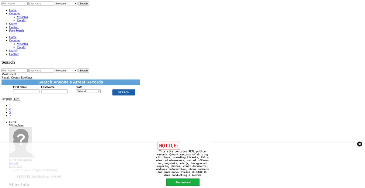 Preview of montana.arrests.org