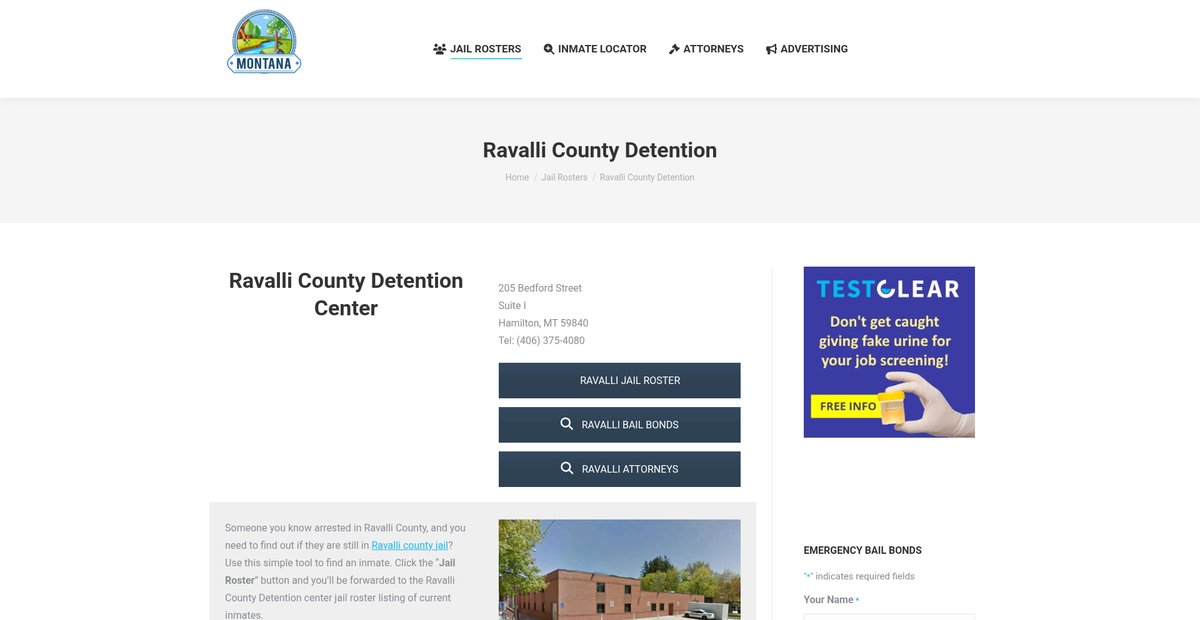 Preview of montanajailroster.com