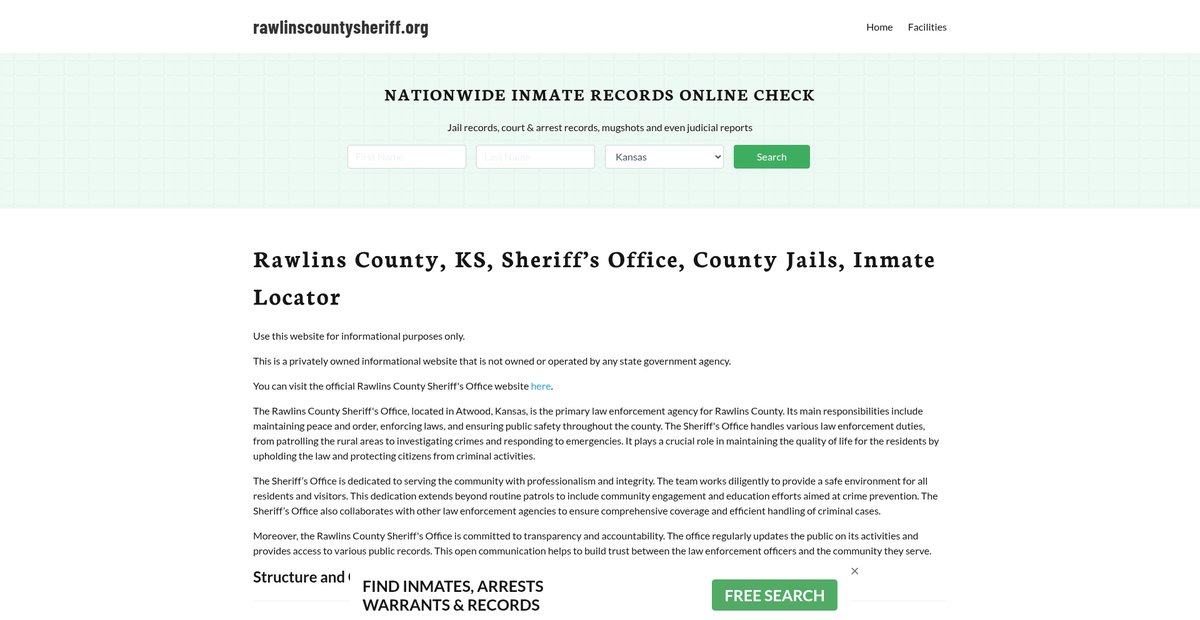 Preview of rawlinscountysheriff.org