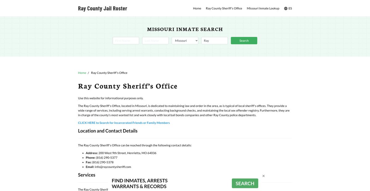 Preview of raycountyjail.org