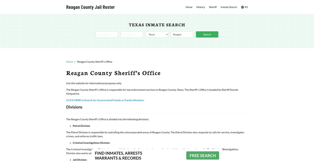 Preview of reagancountyjail.org