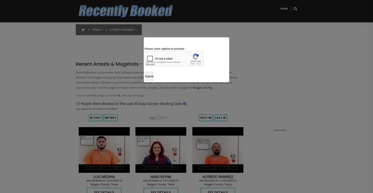Preview of recentlybooked.com
