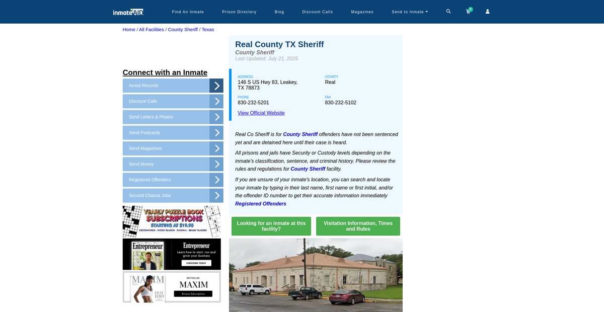 Preview of inmateaid.com