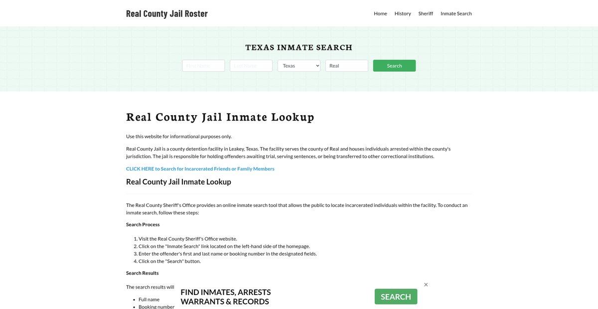 Preview of realcountyjail.org