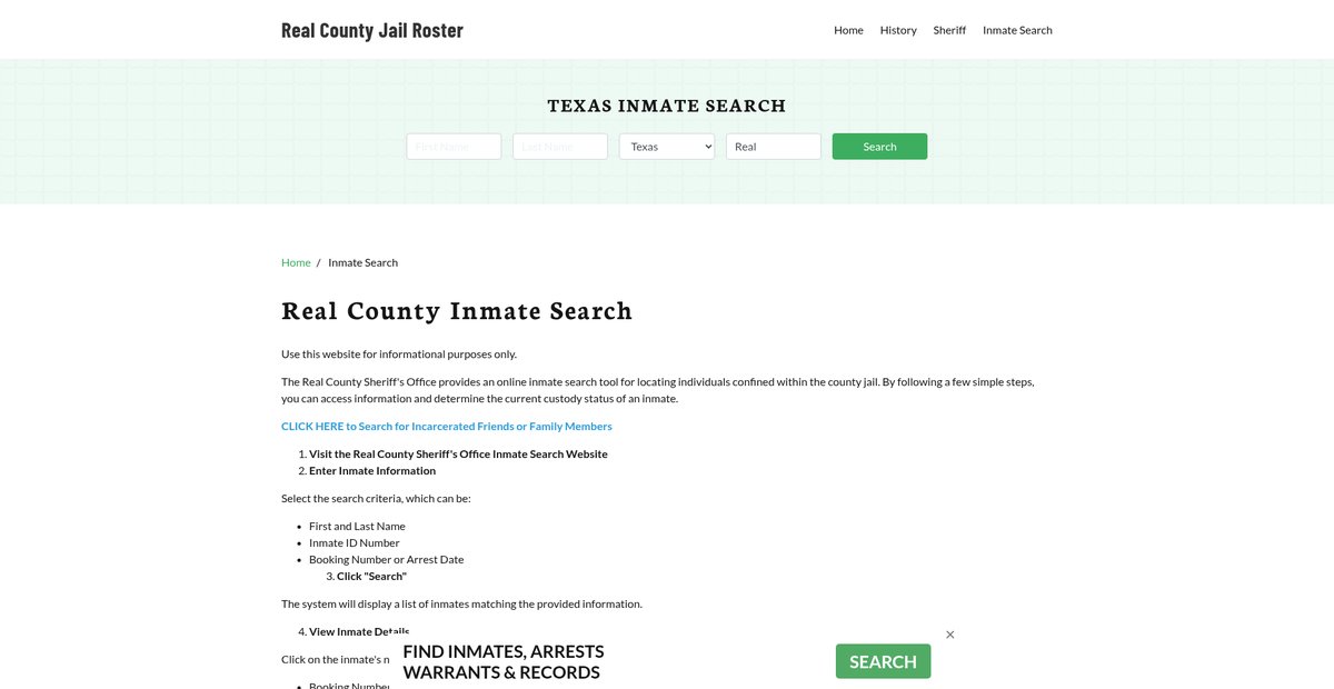 Preview of realcountyjail.org