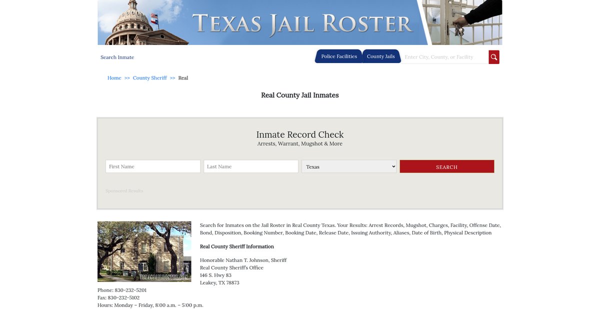 Preview of texasjailroster.com
