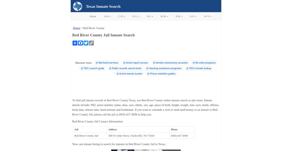 Preview of inmatesearchtx.org