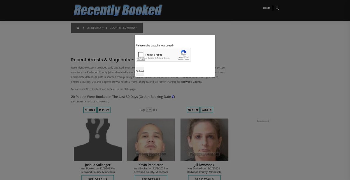 Preview of recentlybooked.com