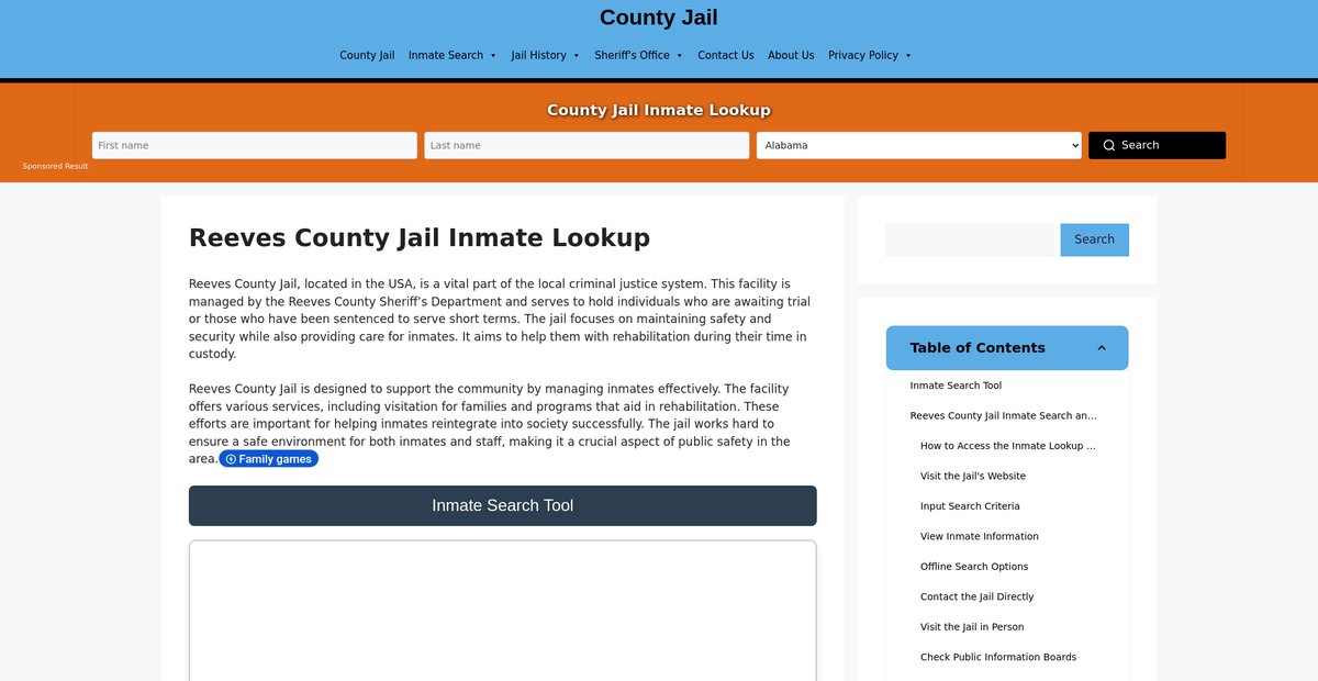 Preview of reeves.countyjail.org