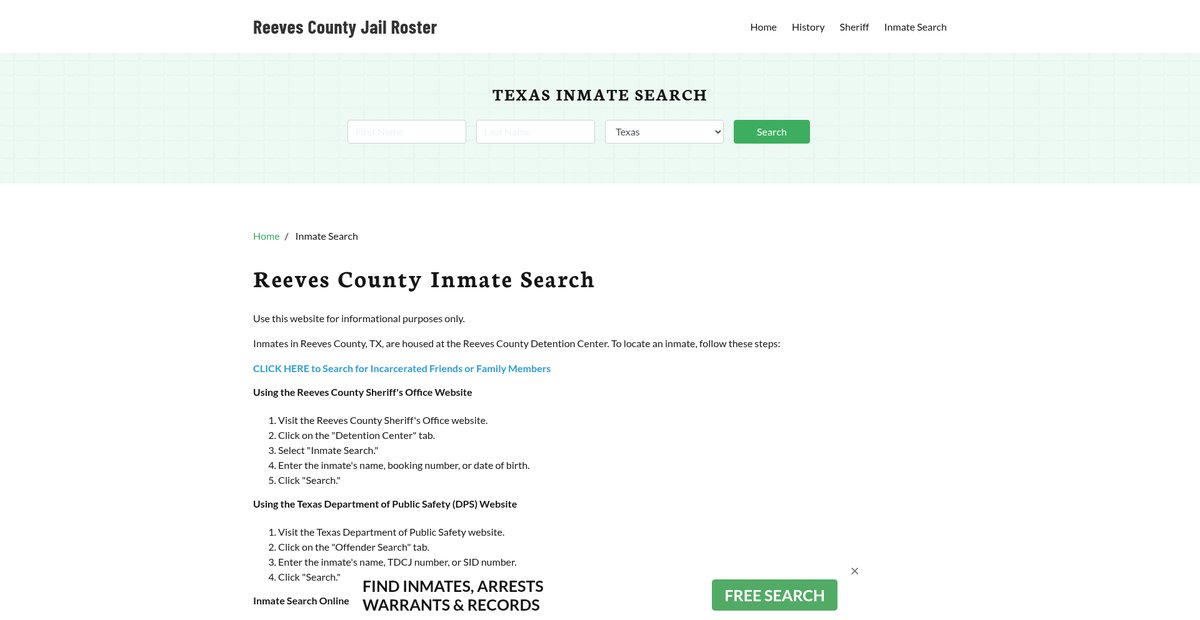 Preview of reevescountysheriff.org