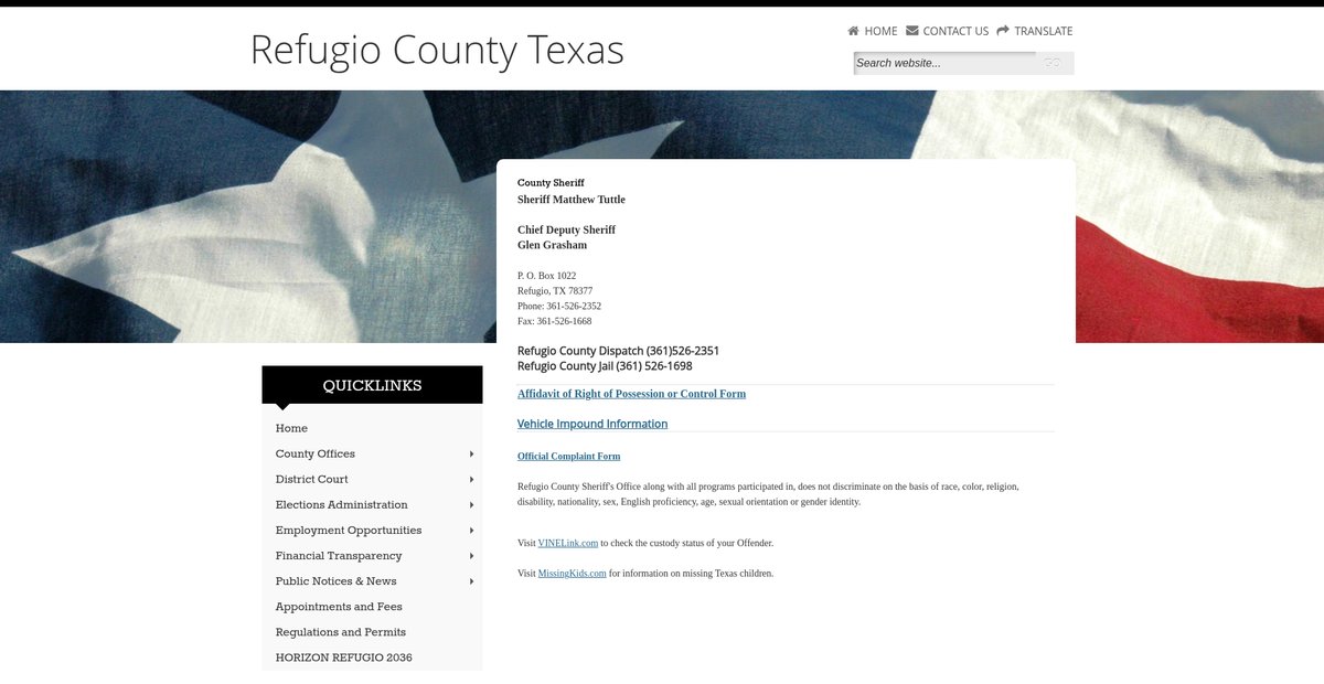 Preview of co.refugio.tx.us