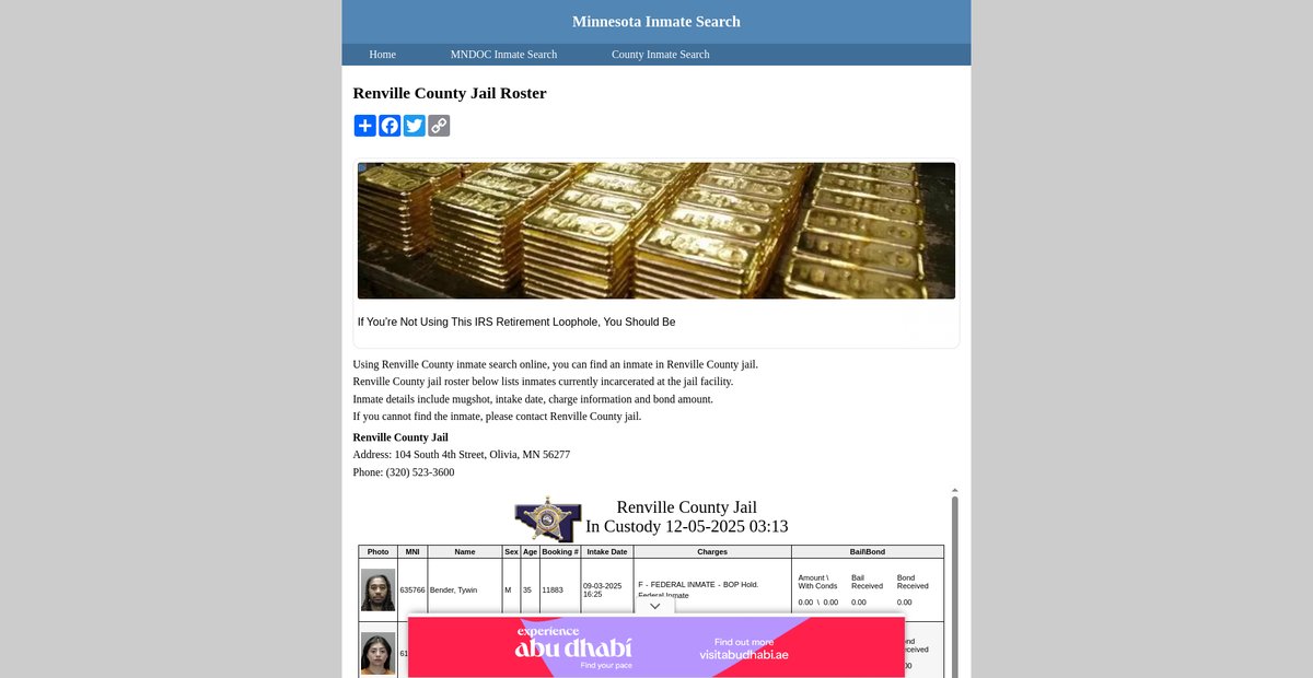 Preview of inmatesearchminnesota.org