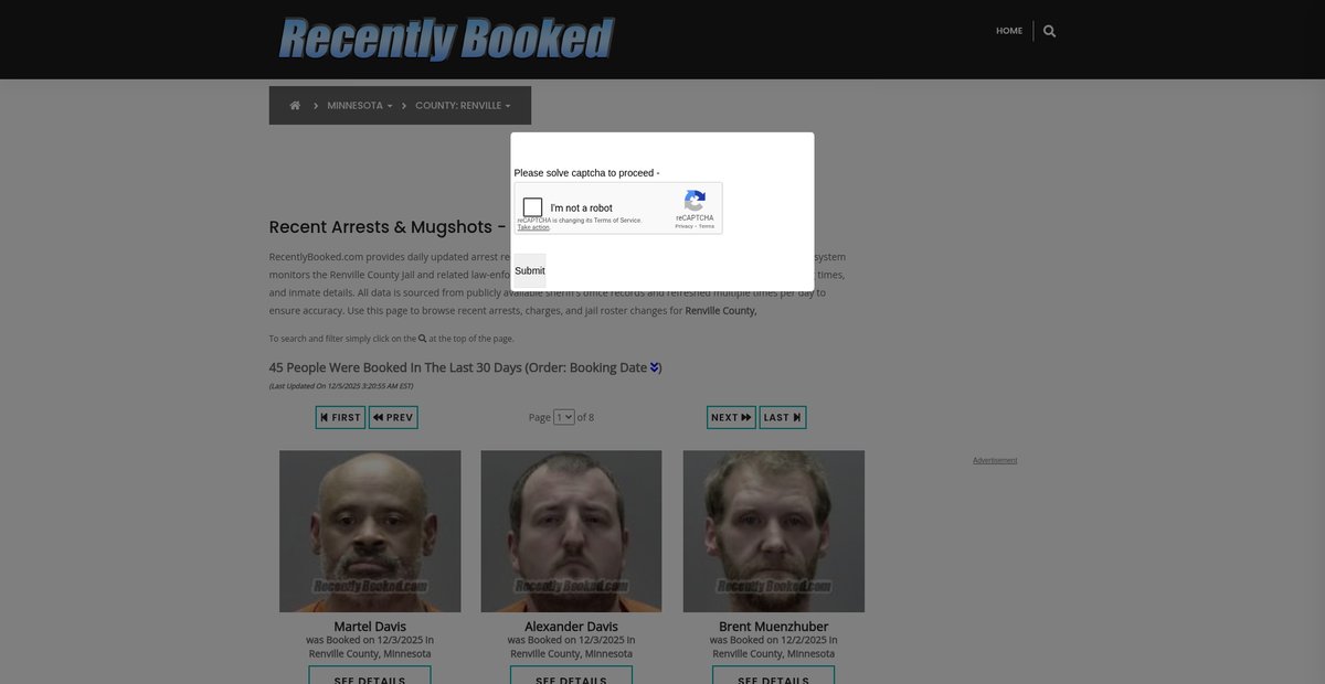 Preview of recentlybooked.com
