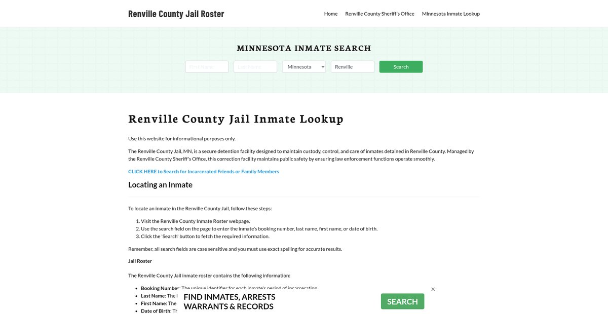 Preview of renvillecountyjail.org
