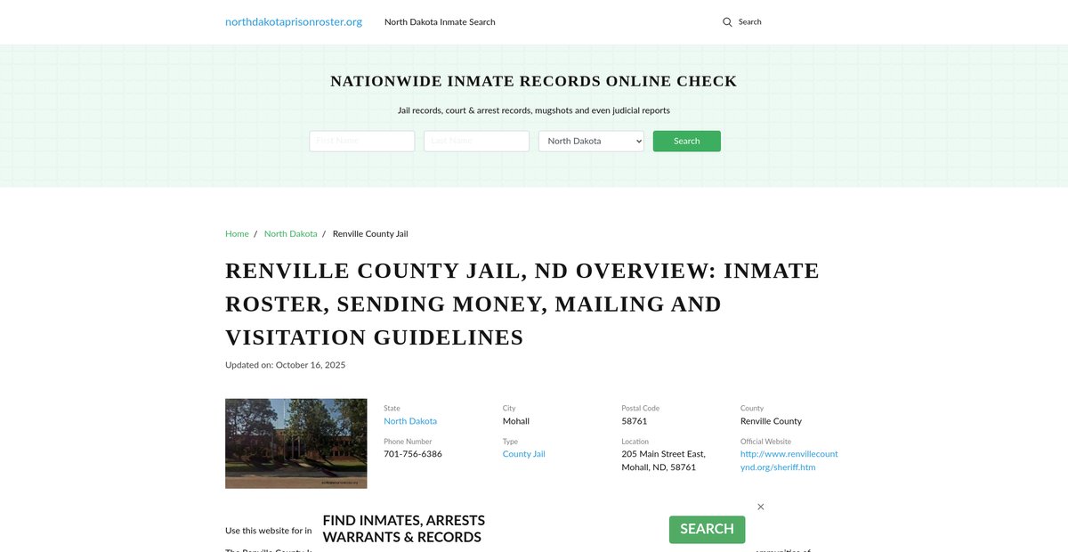 Preview of northdakotaprisonroster.org