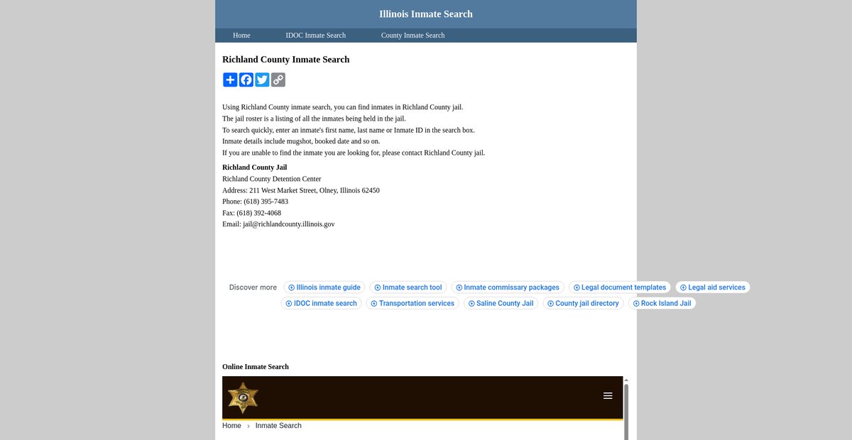 Preview of inmatesearchillinois.org