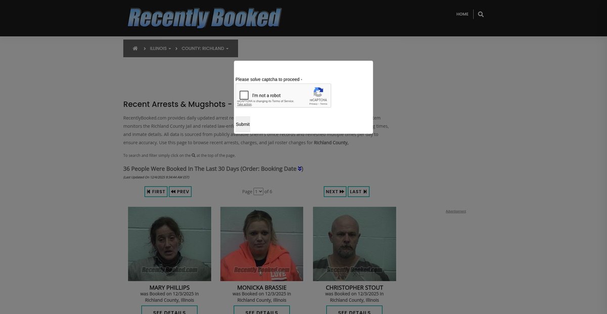 Preview of recentlybooked.com