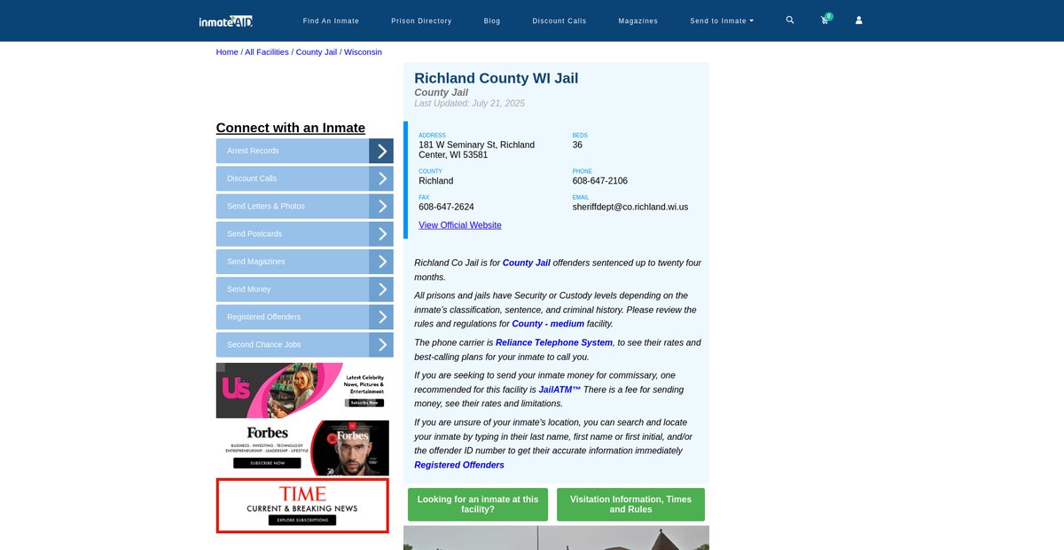 Preview of inmateaid.com