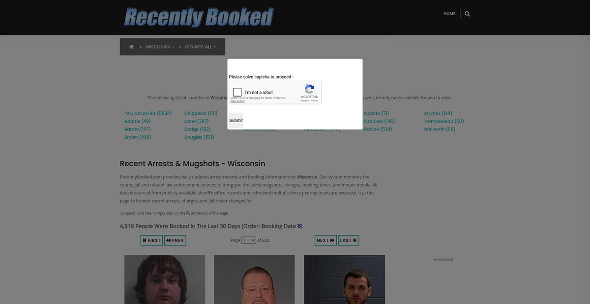 Preview of recentlybooked.com