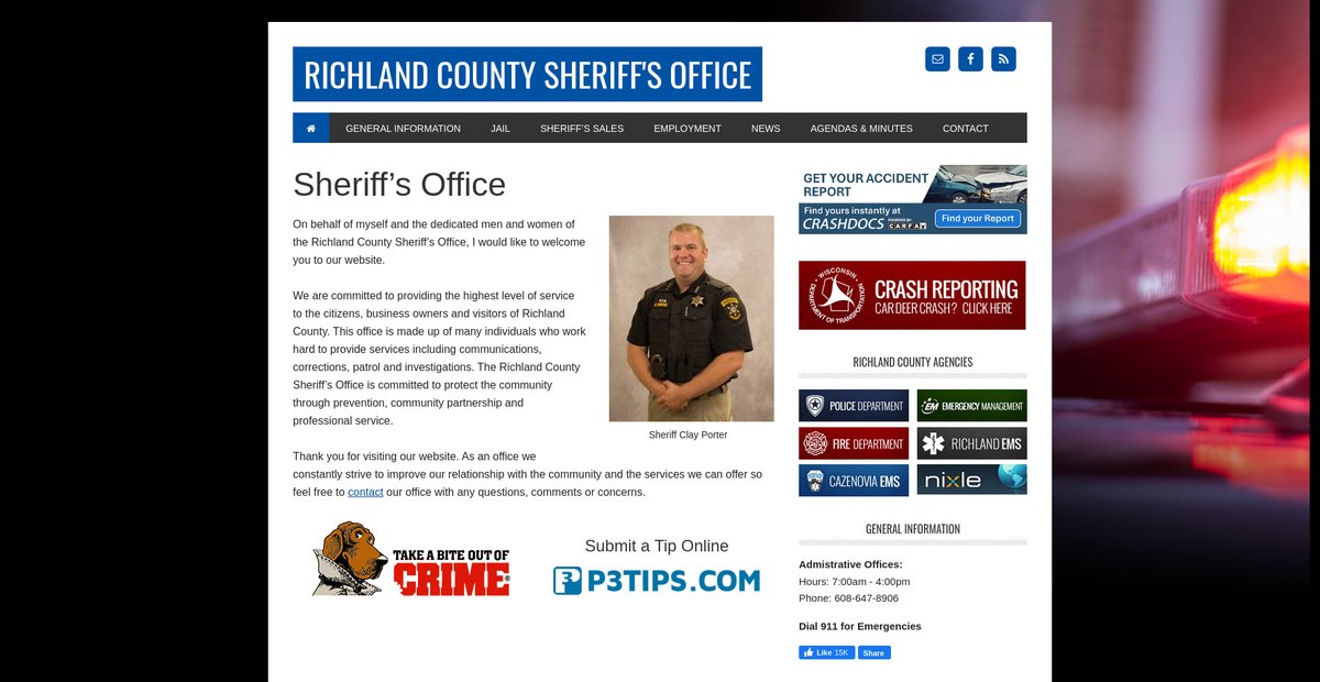 Preview of sheriff.co.richland.wi.us