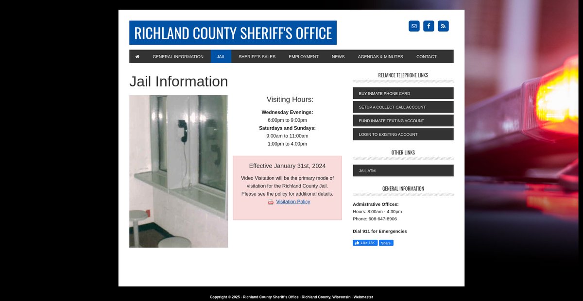 Preview of sheriff.co.richland.wi.us